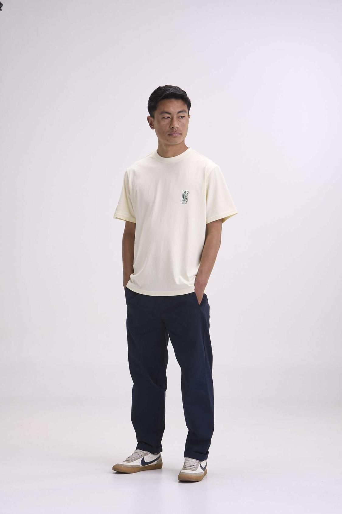 Arniko Mustang T-Shirt Off-White Unisex Bio-Baumwolle weiß